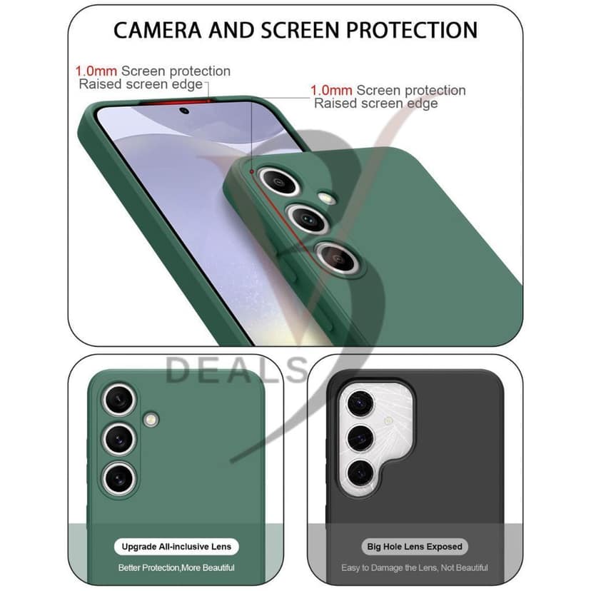 V3Deals Compatible for Samsung S24 Silicone Case with Camera and Screen Protection, Soft Touch, Raised Edge Design, Waterproof, Precise Cutouts view 5