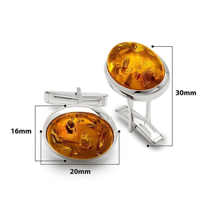 Silver Round Champagne Crystal Limited Edition Cufflinks view 3