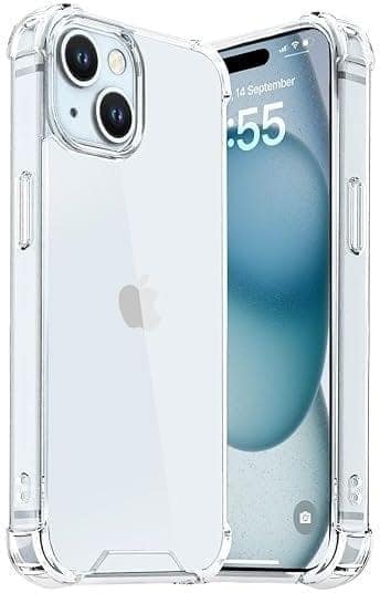 PLUGTECH TPU Ultra Hybrid Clear Camera Protection Back Cover Case for iPhone 15 Plus