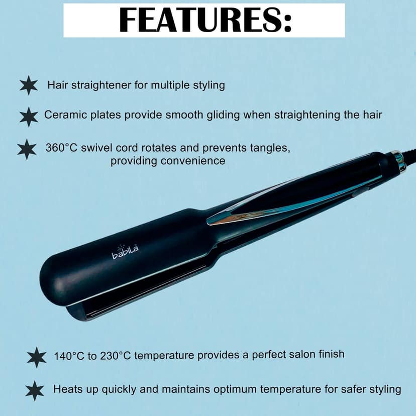 Babila Pearl Hair Straightener-BHS-E42 view 2