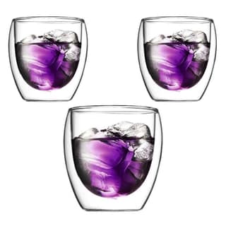 Double Wall Tea Mug, 250 ML, Set of 1, Glass Double Layer Coffee Cup for Hot & Cold Drink, Perfect for Lemon, Green Tea, Milk and hot Chocolate