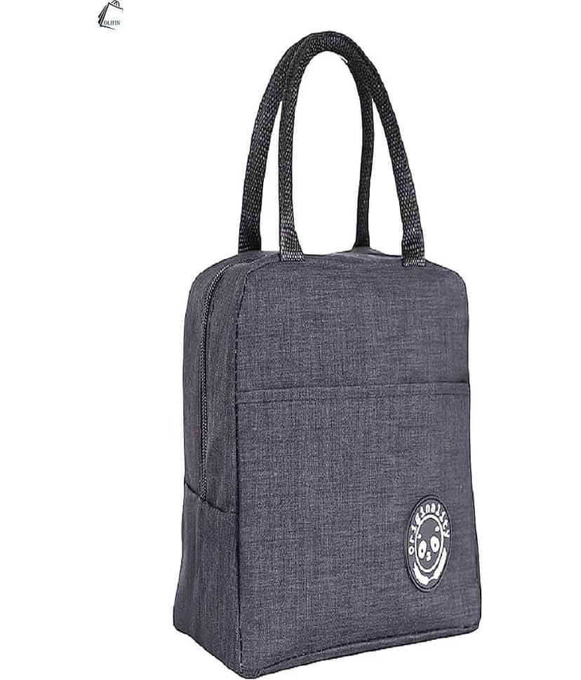 OLIFIN Grey Polyester Lunch Bag Pack of 1