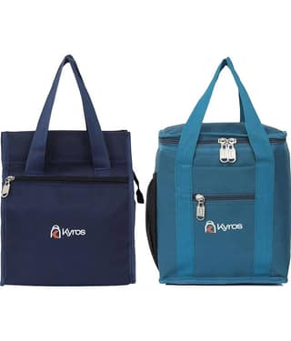 Kyros Multi Color Polyester Lunch Bag Pack of 2
