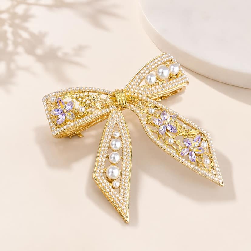 Pack of 1 Metal Bow Hair Claw Clip