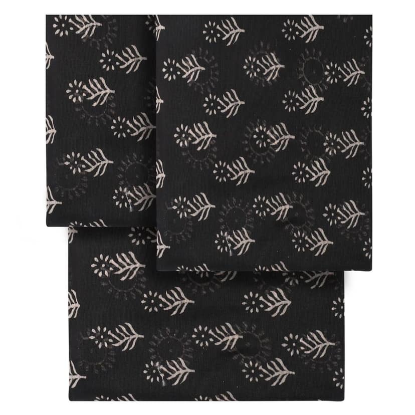 HANDLOOM CHANDERI 03 PCS DABU PRINTED SUIT (SKU - 1RDS03101220 Suit 68) view 5