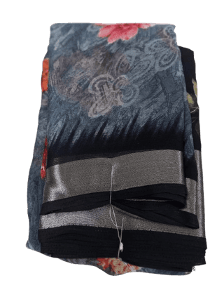 Georgette Saree With Blouse Piece 5.5 meters with combined blouse