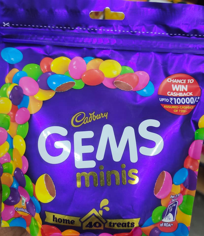 Cadbury gems minis home treat