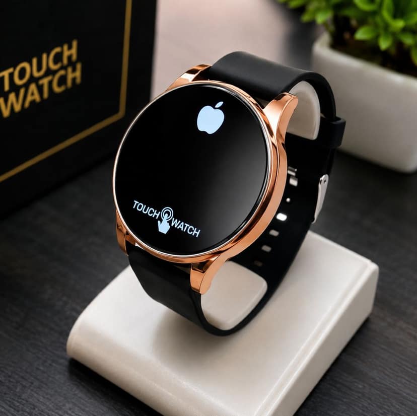 Stylish Round Dial Copper Touch Watch view 5