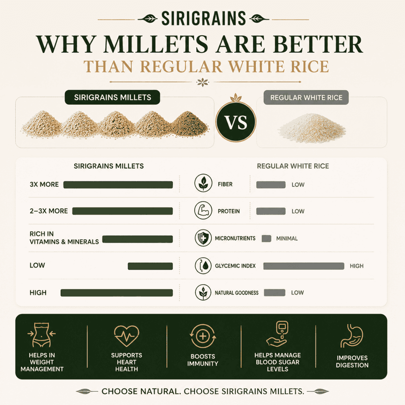 SiriGrains Positive Millet Combo Pack (5 x 250g) | Foxtail, Barnyard, Little, Kodo & Browntop Whole Millets | Unpolished Variety Pack | Total 1.25kg view 5