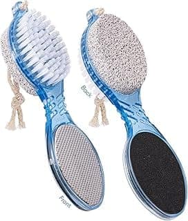 VEGA 4 in 1 Feet Pedicure Tools with Foot Scrubber, Pumice Stone, Foot Rasp and Black Emery for Home Foot Care, Soft Care | Foot File Callus Remover - Multi Purpose Pedicure & Manicure Tool, (PD-02)