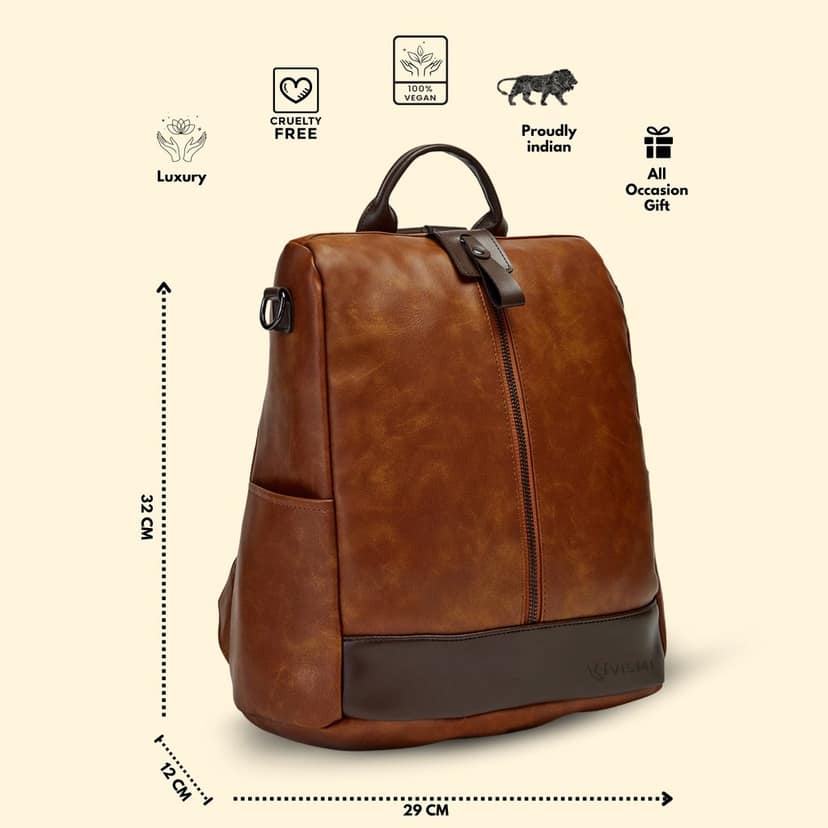 VISMIINTREND Women Backpack for Office Use Upto 13 Inch Laptop | Stylish Backpack Bag | Travel | School | College | Office Use | Anti Theft Convertible Backpack view 7