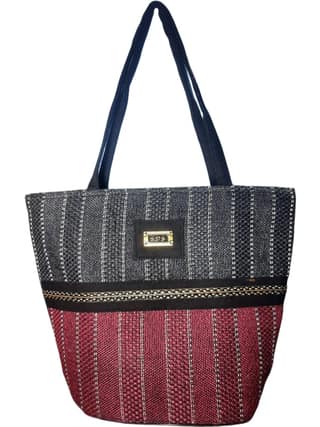 SS Eco-Life Appealing Jute Handbag for Women for Shopping, Party and Office. Dual Colour Mixup.