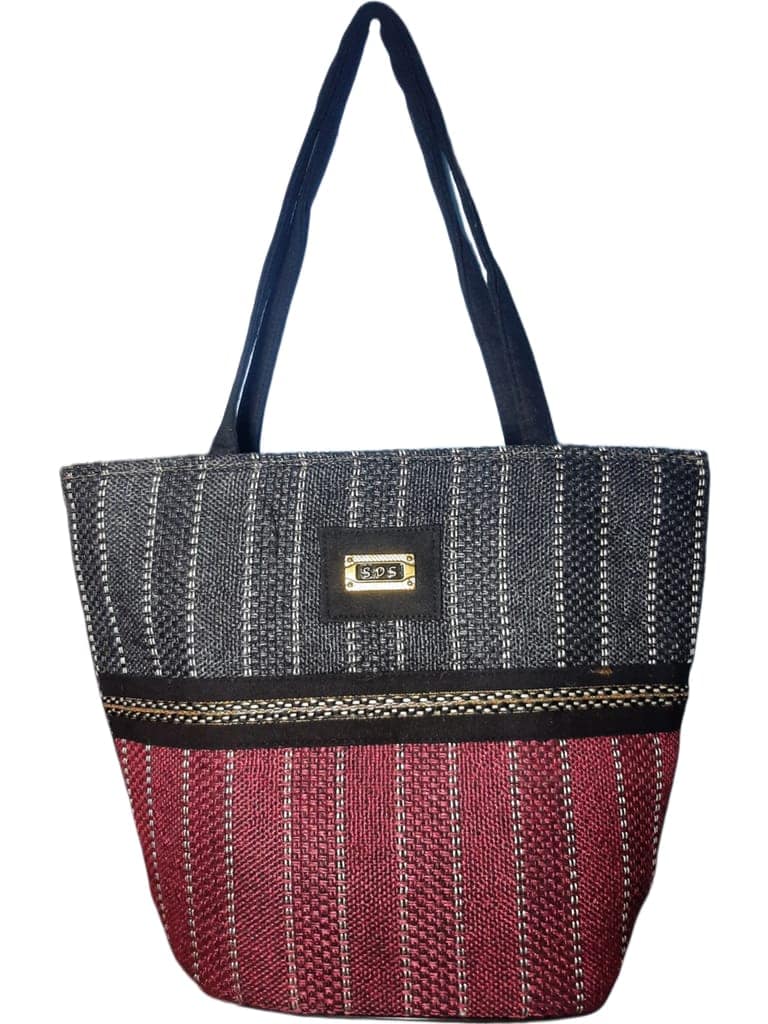 SS Eco-Life Appealing Jute Handbag for Women for Shopping, Party and Office. Dual Colour Mixup.