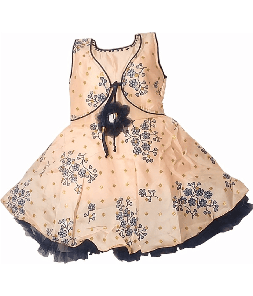 harshvardhanmart Baby Girls Cotton Blend Frocks ( PeachPuff )