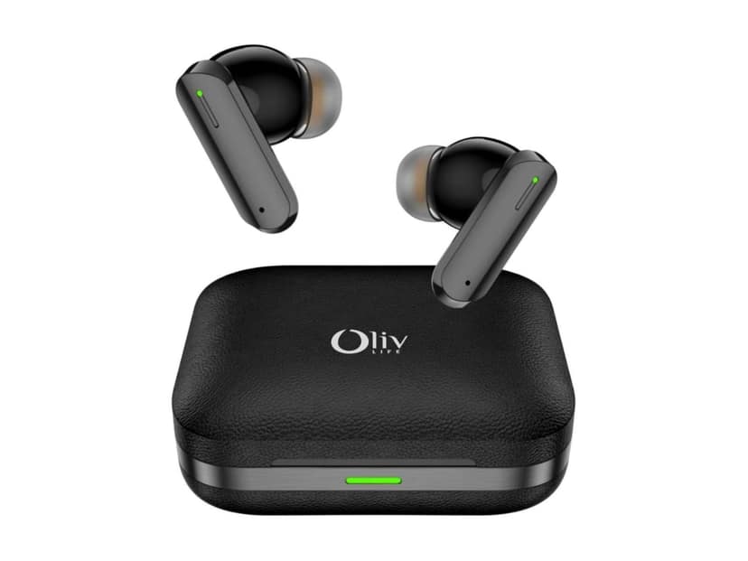 OlivLife ZEN True Wireless Earbuds, Bluetooth 6.0 in-Ear Headphones with ENC Mic, 14H Playtime, Deep Bass, Premium Sound, Type-C Fast Charging Case - Black