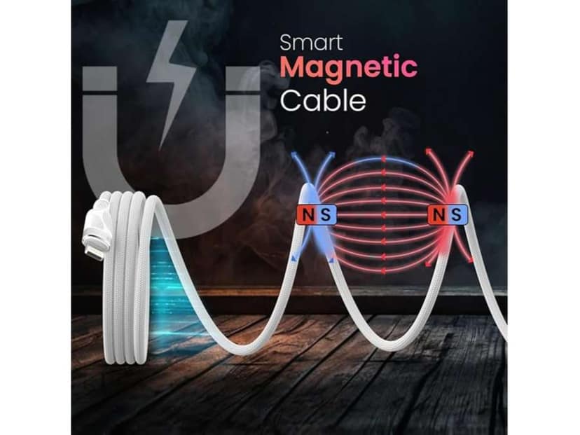 Portronics Snaplink CL 27W Max Output, Type C to 8 Pin Cable, Strong Braided Cable, 1M Cable Length view 2