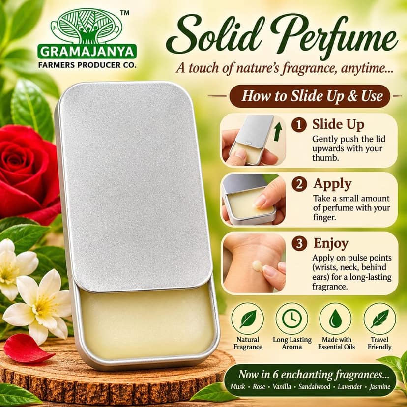 Gramajanya Bees wax solid perfumes - Musk (8gms) view 4
