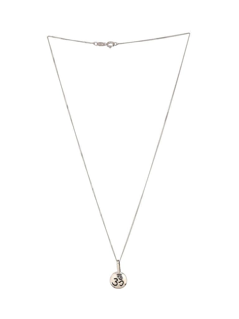 925 Sterling Silver Minimal Dailywear Om Locket Pendant Necklace & Chain view 10