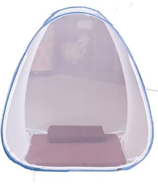 Classic Mosquito Net, Machardani - Blue Polycotton Foldable Mosquito Net, Machardani ( Pack of 1 )