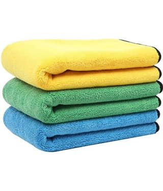 Auto Hub Multicolor 800 GSM Drying Towel For Automobile ( Pack of 3 )