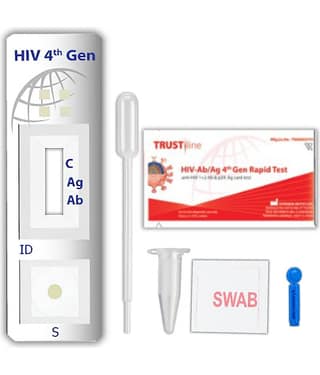 Trustline HIV 4th Generation Rapid Home Self-Test Kit (Pack of 1)