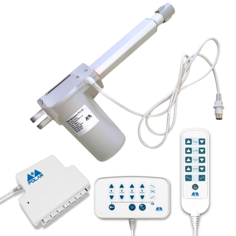 5 Function Hospital Bed Actuator System with Patient Remote + Nurse Panel (Stroke 150 mm | Load 4000 N | Speed 8 mm/s (CPR Compatible)))