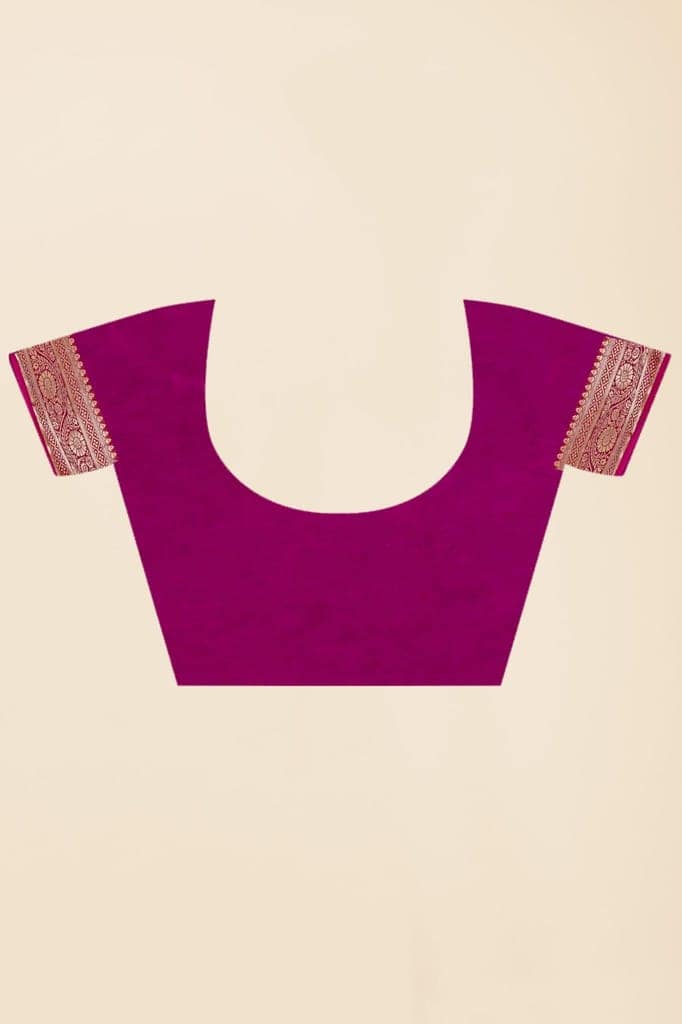 Khaddi Georgette Saree Wine view 5