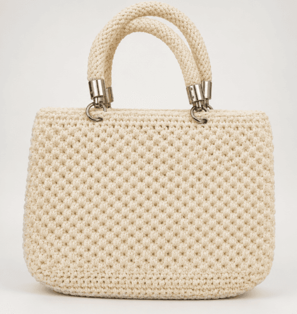 Handmade Crochet Square Bag for Women