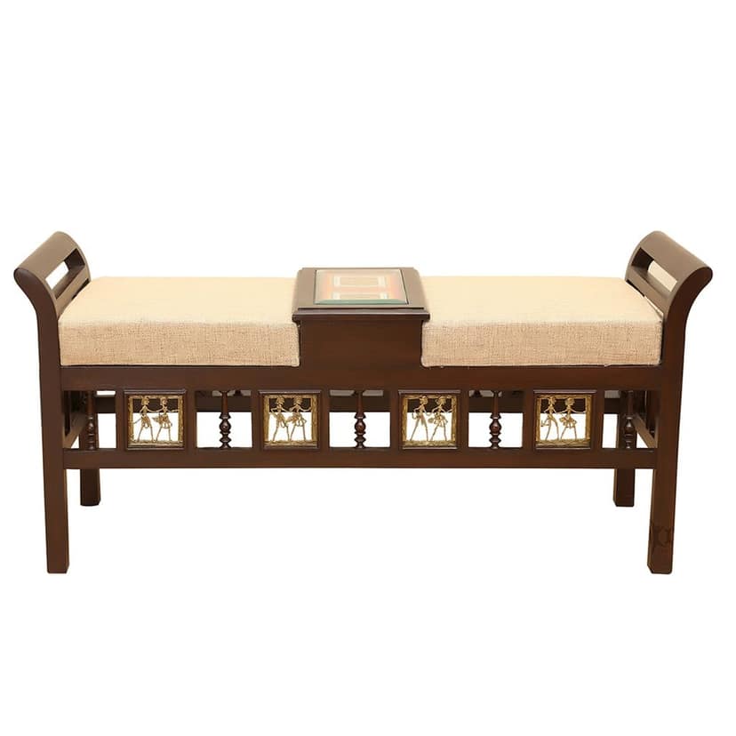 OONA OTTOMAN CONSOLE CAYA TEAKWOOD WALNUT FINISH AAC300916 view 2