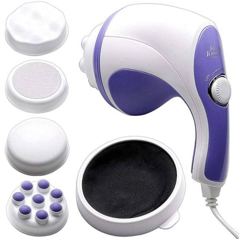 Relax Tone Handheld Body Massager (White & Purple) | Full Body Relaxation | Muscle Recovery