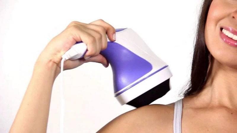Relax Tone Handheld Body Massager (White & Purple) | Full Body Relaxation | Muscle Recovery view 2