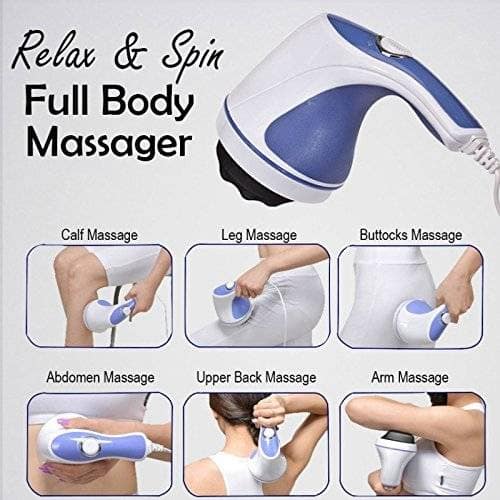 Relax Tone Handheld Body Massager (White & Purple) | Full Body Relaxation | Muscle Recovery view 8