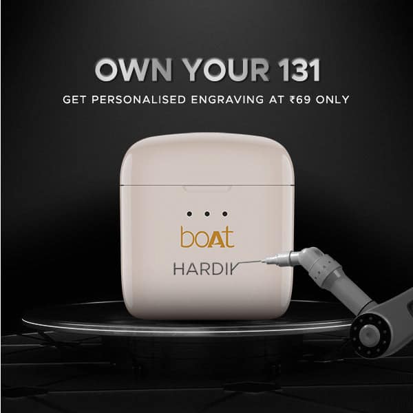 boAt Airdopes 131 | Wireless Earbuds with upto 60 Hours Playback, 13mm Drivers, IWP Technology, 650mAh Charging Case Crimson Cream view 2