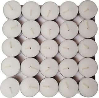 Crazy Sutra Set of 250 Pure Smokeless Tea Light Wax Candles (2.5-3.5 hrs Burning time)