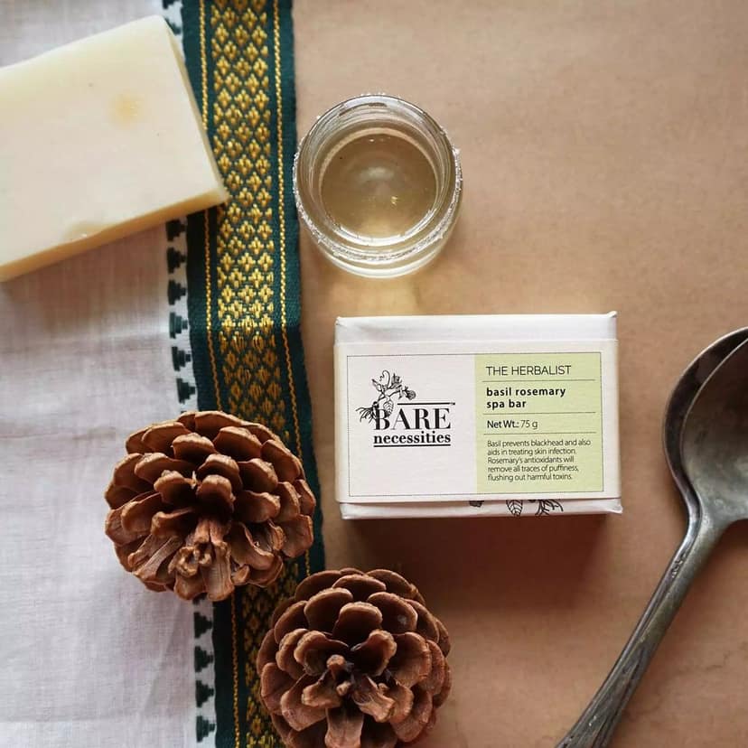 Bare Necessities Basil Rosemary Handmade soap view 3