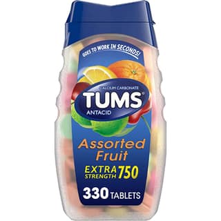 TUMS Extra Strength Antacid Tablets for Chewable, Assorted Fruit Flavors 330 Count