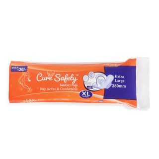 Cure Safely XL Extra Large Sanitary Pads 280mm