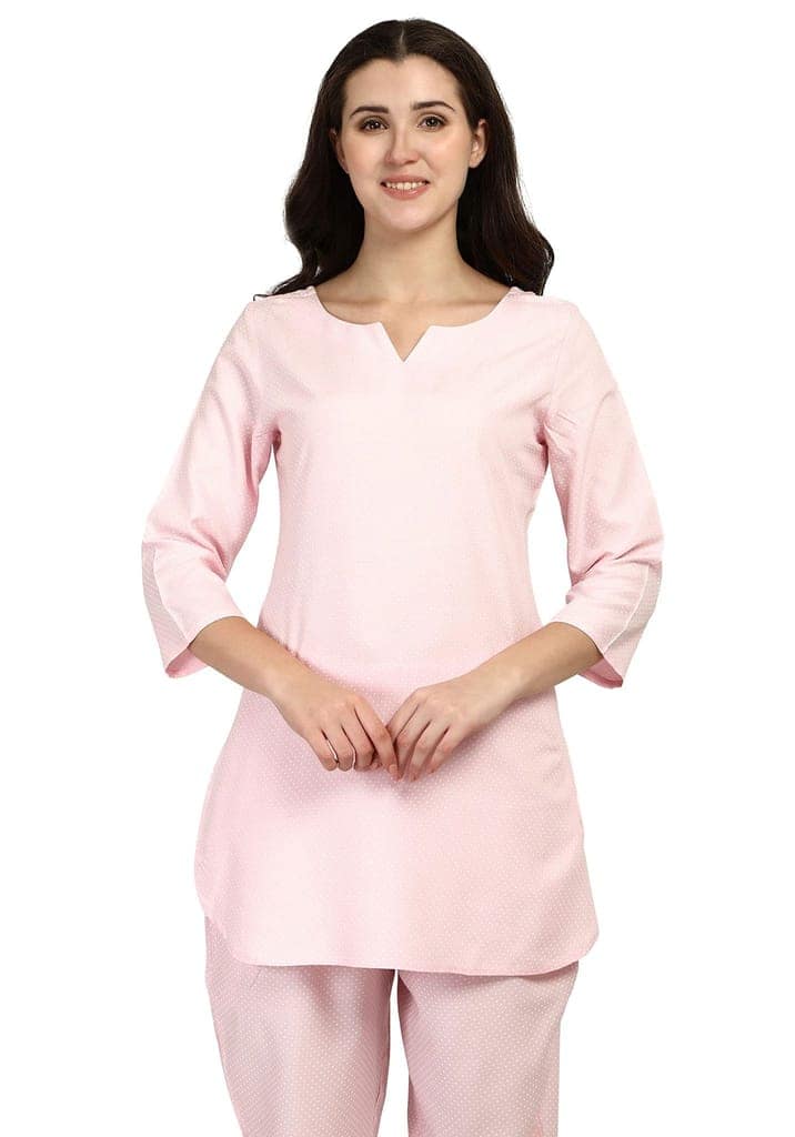 SHOPPING QUEEN Women's Heavy Rayon Night wear Top and Pyjama Set view 5