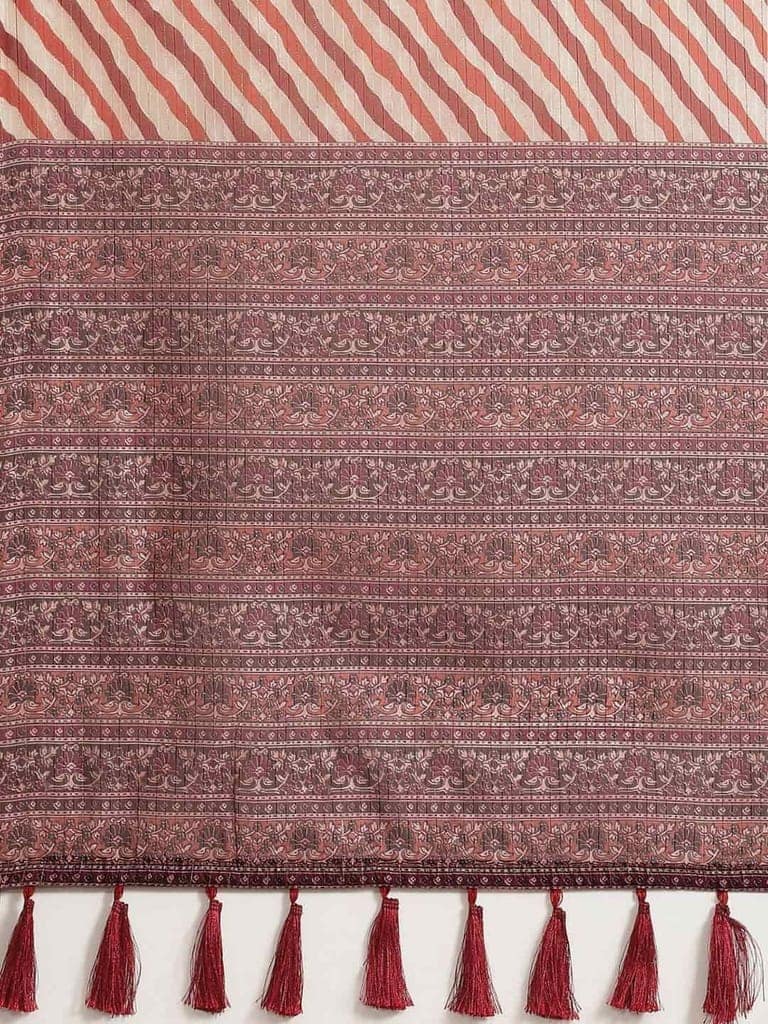 Women's Linux Soft Silk Saree With Unstiched Blouse Piece view 4