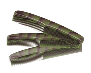 Green Plastic Hair Comb for Men and Women - Pack of 3
