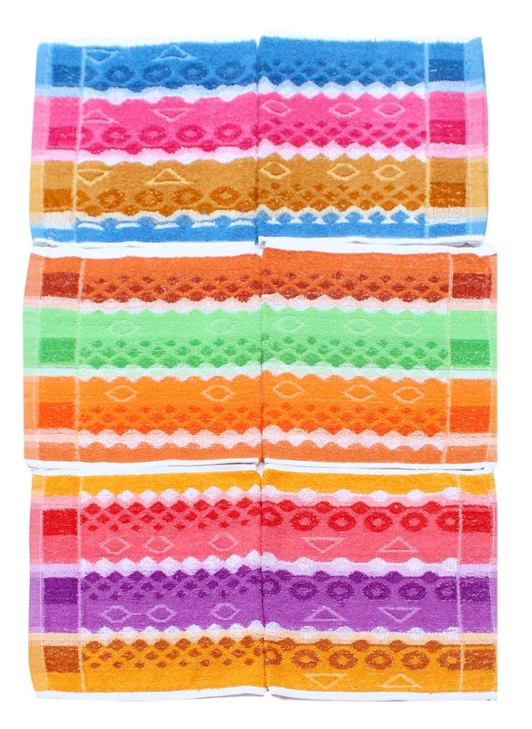 Mandhania SHT602 Cotton Daily Use Hand Towels (35 x 53 cm, Pack of 6, Multicolor) view 4