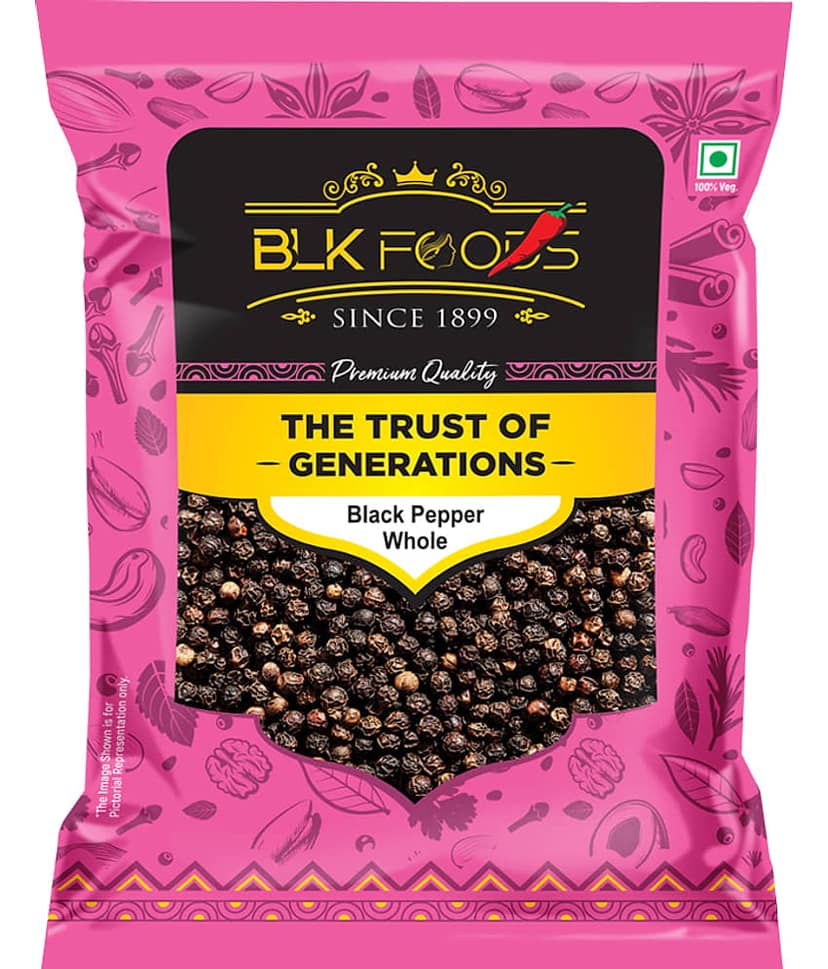 BLK FOODS _Select Black Pepper Whole (Kali Mirch Sabut) 200g 200 gm