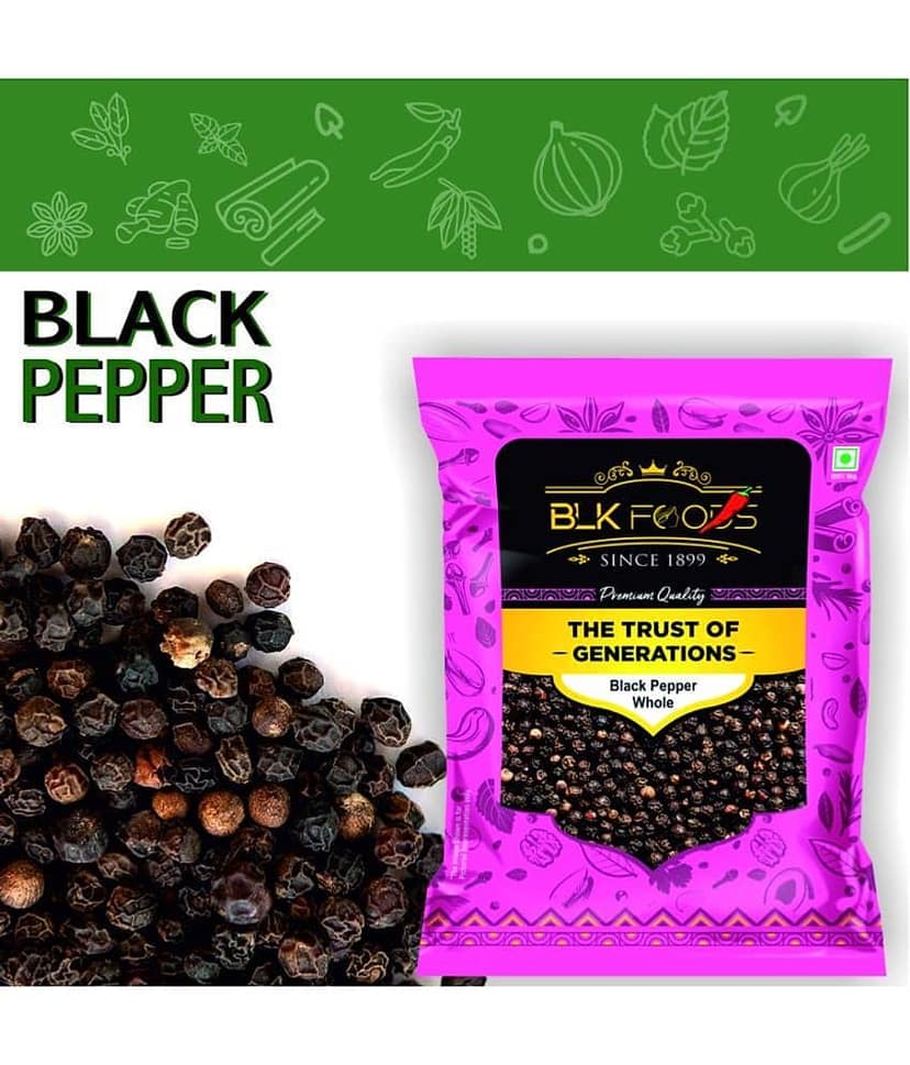 BLK FOODS _Select Black Pepper Whole (Kali Mirch Sabut) 200g 200 gm view 2