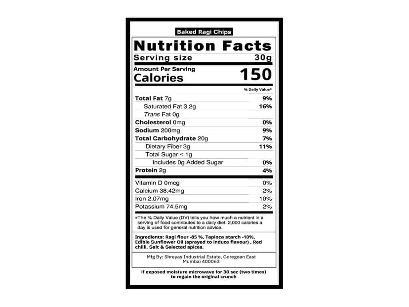 Healthy Master Ragi Chips - Baked and Nutritious - 500 Gram view 2