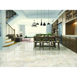 Orientbell Floor Tiles PGVT Porino Ivory 4 Pcs