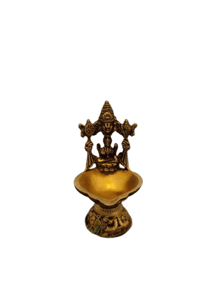 "Goddess Lakshmi Brass Diya for Diwali and Home Decor"