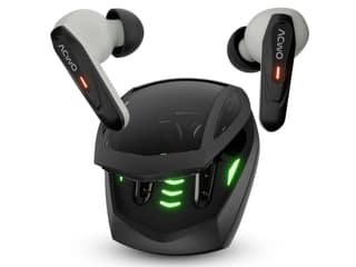 ACwO DwOTS Zing Wireless Earbuds, Breathing LED Lights, Up to 32dB ANC, 55Hrs Playtime, 40ms Low Latnency, Charging 10mins Charge = 120mins Playtime - Velvet-black