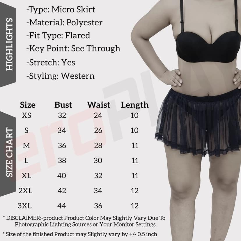 Girls and Women Casual, Beach, Swim, Honeymoon and Club Wear Transparent Black See Through Micro Skirt view 5