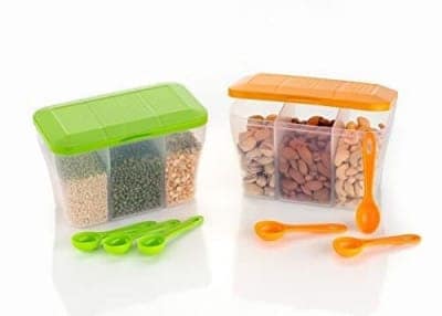Wholesale Item - 3 PARTITION TRANSPARENT AIRTIGHT STORAGE CONTAINER - MOQ 25 Pieces view 2