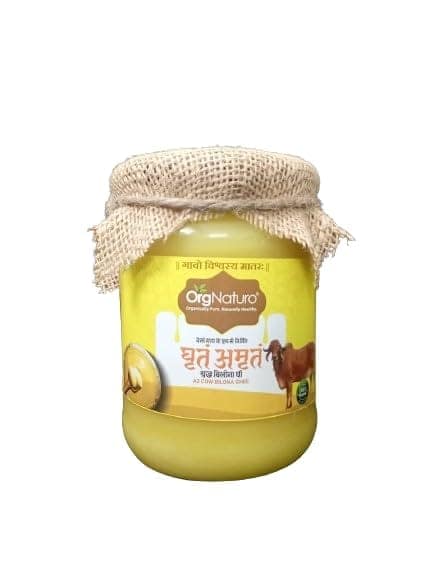 OrgNaturo Pure Desi Cow Bilona Ghee - 500 Ml|Vedic Bilona Method|Traditional Hand Churned|100% Pure and Natural view 3